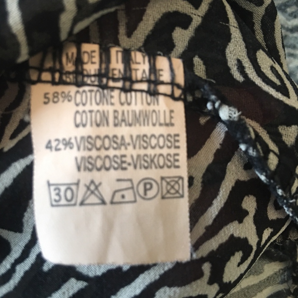 Brandy Melville black/white sheer mesh design tank Size M - Picture 4 of 5